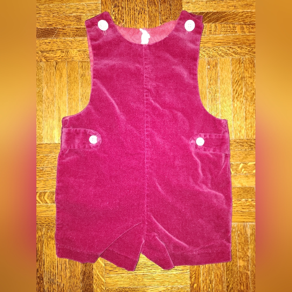 Vintage Velvet Shortall Jon Jon Overalls 2T